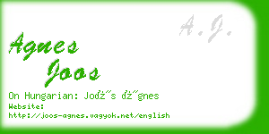 agnes joos business card